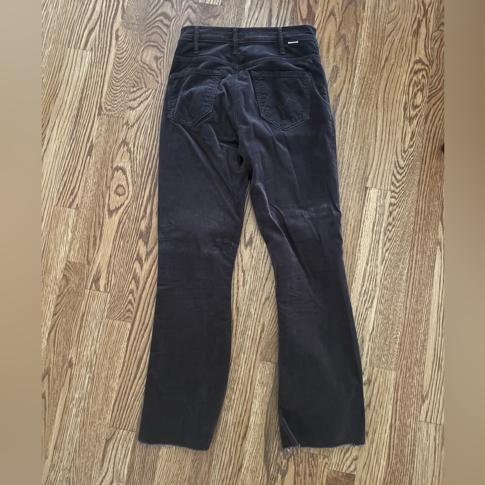 MOTHER Women's Dark Brown Flare Corduroy Jeans - Picture 2 of 4